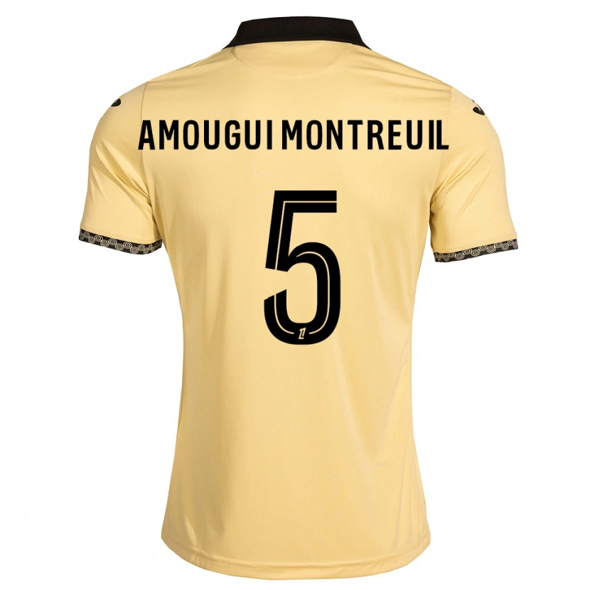 Danxen Uomo Maglia Maceo Amougui Montreuil #5 Bianco Avorio Nero Kit Gara Away 2026/27 Maglietta