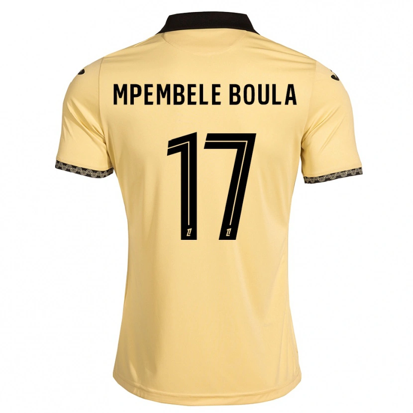 Danxen Uomo Maglia Exaucé Mpembele Boula #17 Bianco Avorio Nero Kit Gara Away 2026/27 Maglietta