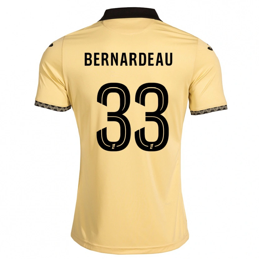 Danxen Uomo Maglia Gabin Bernardeau #33 Bianco Avorio Nero Kit Gara Away 2026/27 Maglietta
