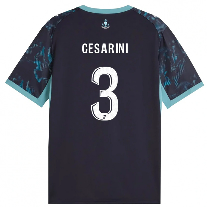 Danxen Uomo Maglia Gaëtan Cesarini #3 Turchese Pallido Bianco Nero Kit Gara Away 2026/27 Maglietta