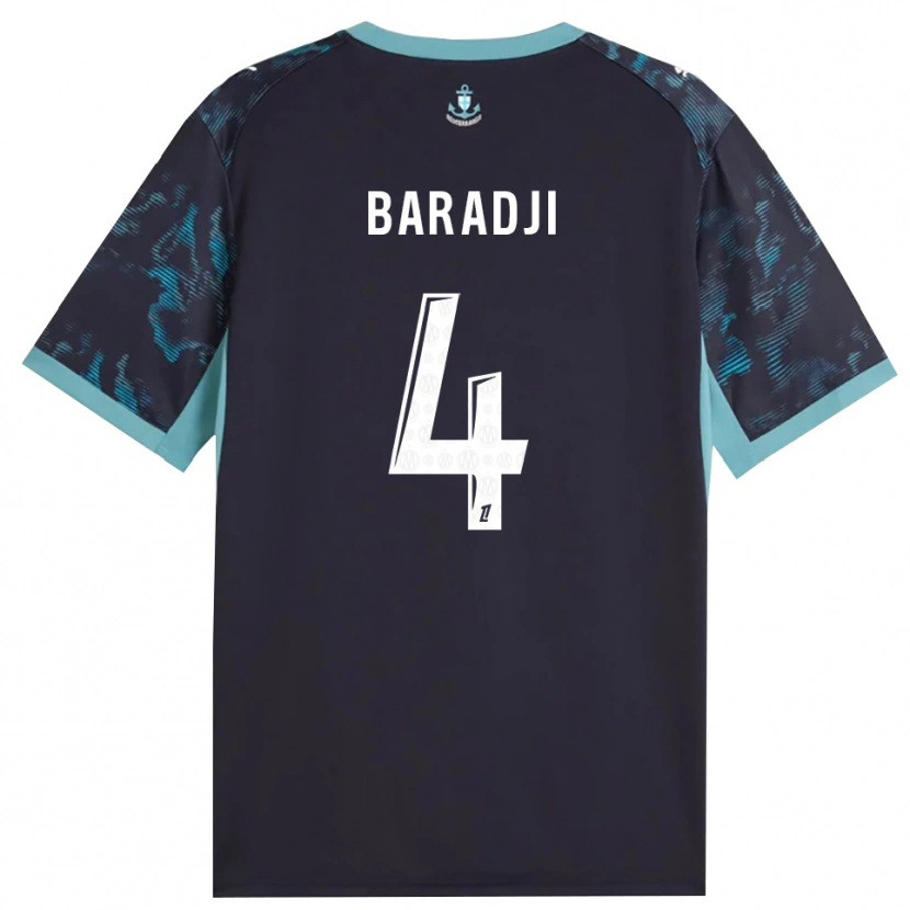 Danxen Uomo Maglia Mohamed Baradji #4 Turchese Pallido Bianco Nero Kit Gara Away 2026/27 Maglietta