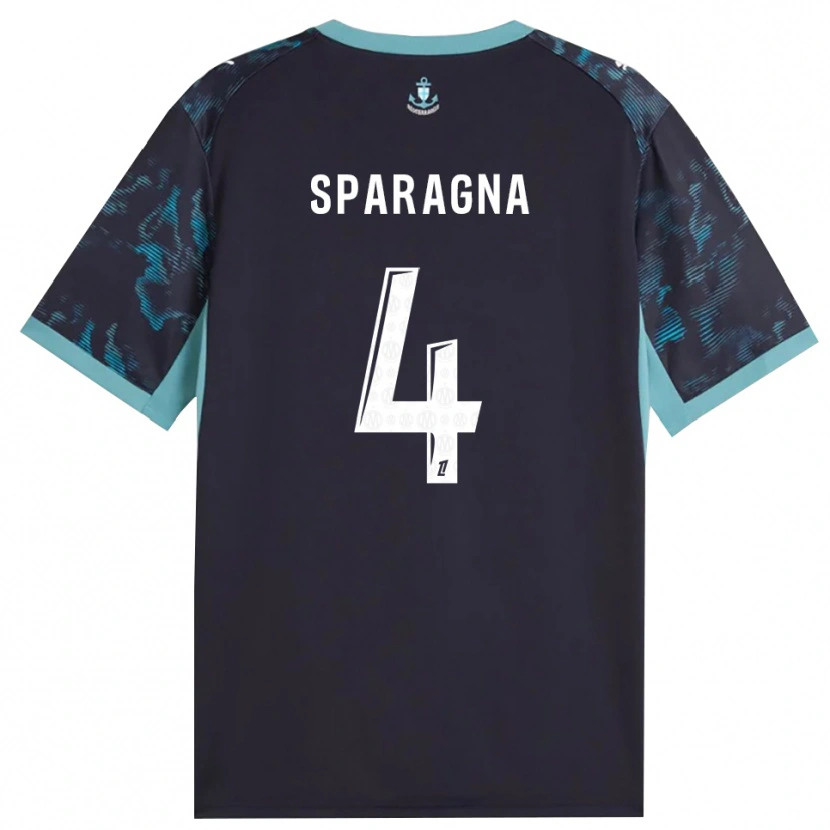 Danxen Uomo Maglia Stéphane Sparagna #4 Turchese Pallido Bianco Nero Kit Gara Away 2026/27 Maglietta