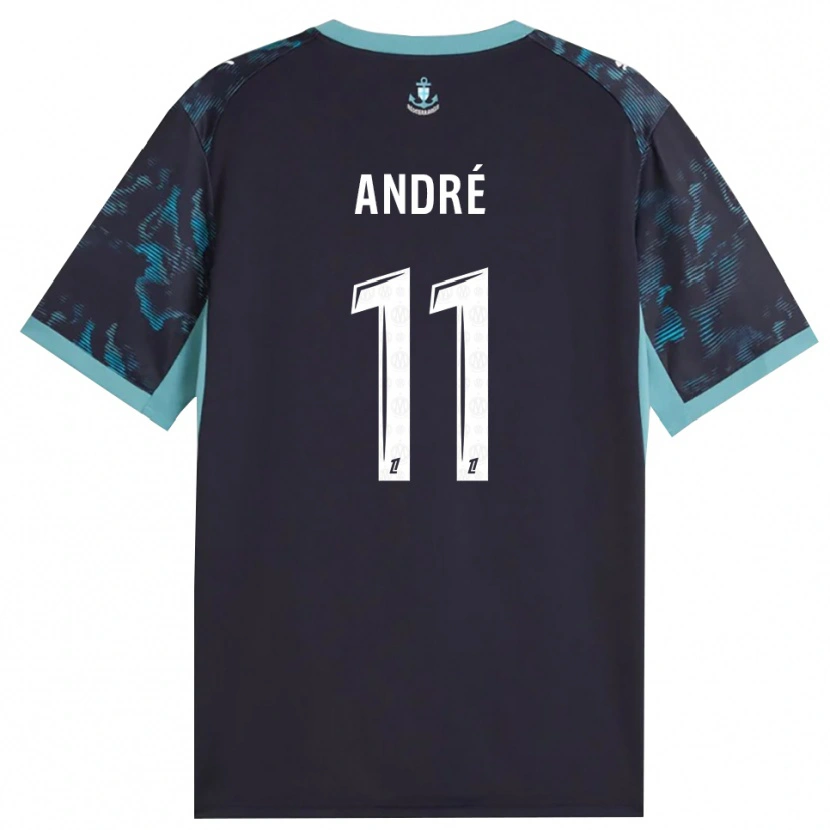 Danxen Uomo Maglia Kalvin André #11 Turchese Pallido Bianco Nero Kit Gara Away 2026/27 Maglietta