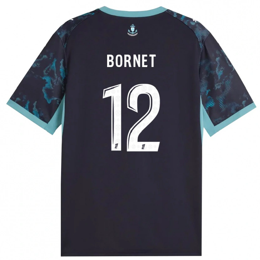 Danxen Uomo Maglia Camille Bornet #12 Turchese Pallido Bianco Nero Kit Gara Away 2026/27 Maglietta
