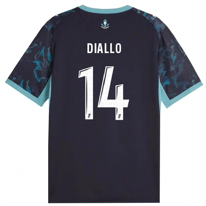 Danxen Uomo Maglia Eliès Diallo #14 Turchese Pallido Bianco Nero Kit Gara Away 2026/27 Maglietta