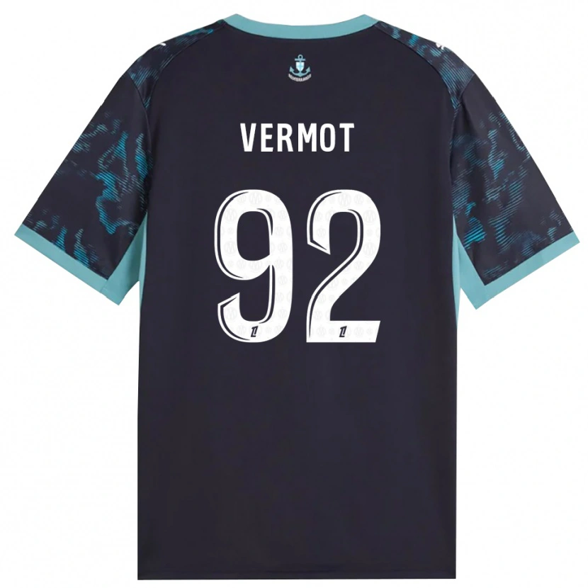 Danxen Uomo Maglia Théo Vermot #92 Turchese Pallido Bianco Nero Kit Gara Away 2026/27 Maglietta