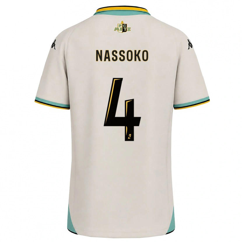 Danxen Uomo Maglia Abdoulaye Nassoko #4 Bianco Floreale Nero Kit Gara Away 2026/27 Maglietta