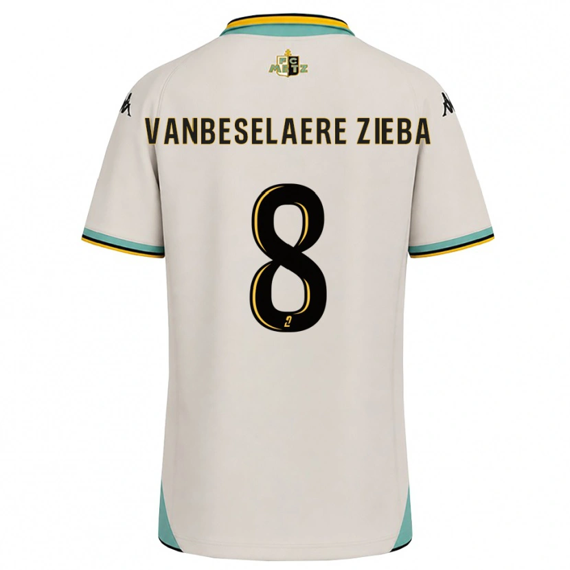 Danxen Uomo Maglia Vadim Vanbeselaere Zieba #8 Bianco Floreale Nero Kit Gara Away 2026/27 Maglietta