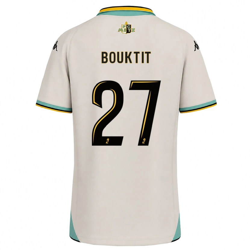 Danxen Uomo Maglia Assia Bouktit #27 Bianco Floreale Nero Kit Gara Away 2026/27 Maglietta