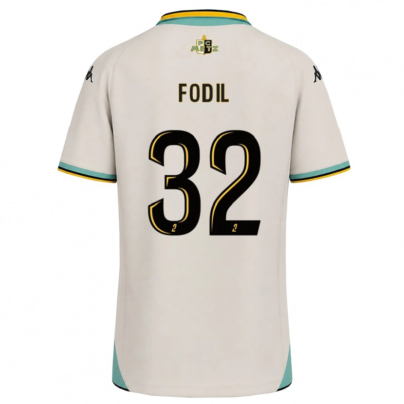 Danxen Uomo Maglia Maria Fodil #32 Bianco Floreale Nero Kit Gara Away 2026/27 Maglietta