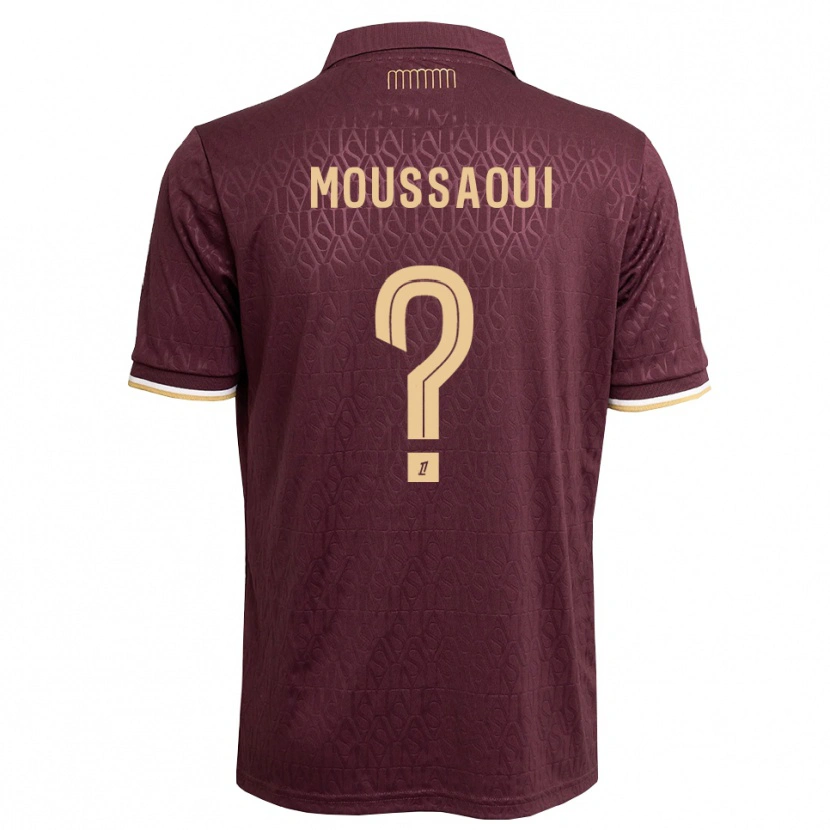 Danxen Uomo Maglia Wassim Moussaoui #0 Marrone Sabbia Vinaccia Kit Gara Away 2026/27 Maglietta