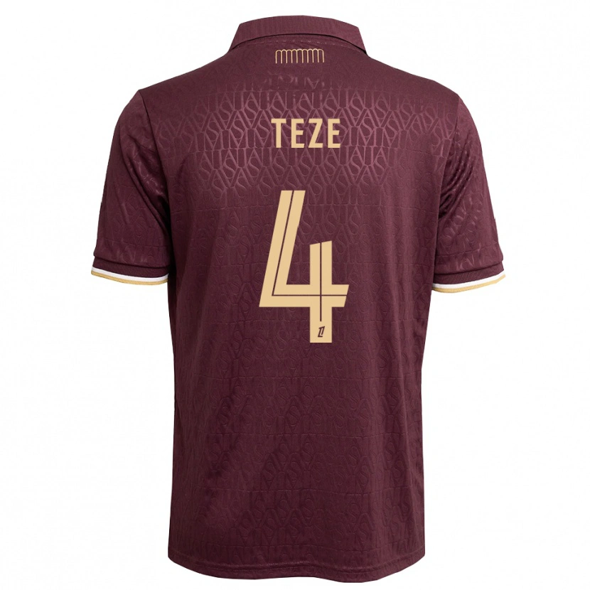 Danxen Uomo Maglia Jordan Teze #4 Marrone Sabbia Vinaccia Kit Gara Away 2026/27 Maglietta