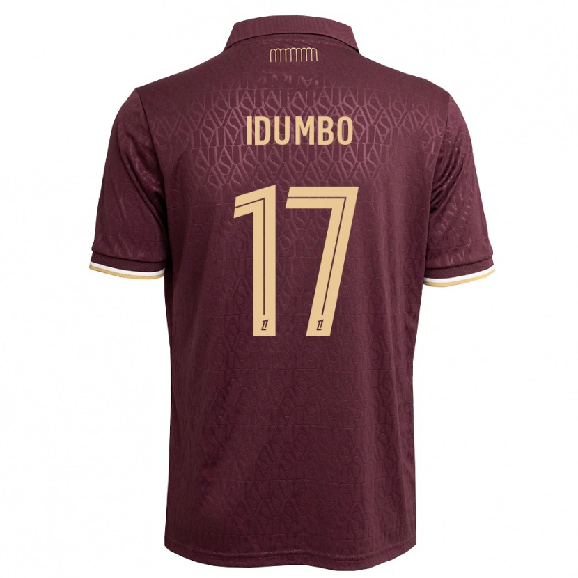 Danxen Uomo Maglia Stanis Idumbo #17 Marrone Sabbia Vinaccia Kit Gara Away 2026/27 Maglietta