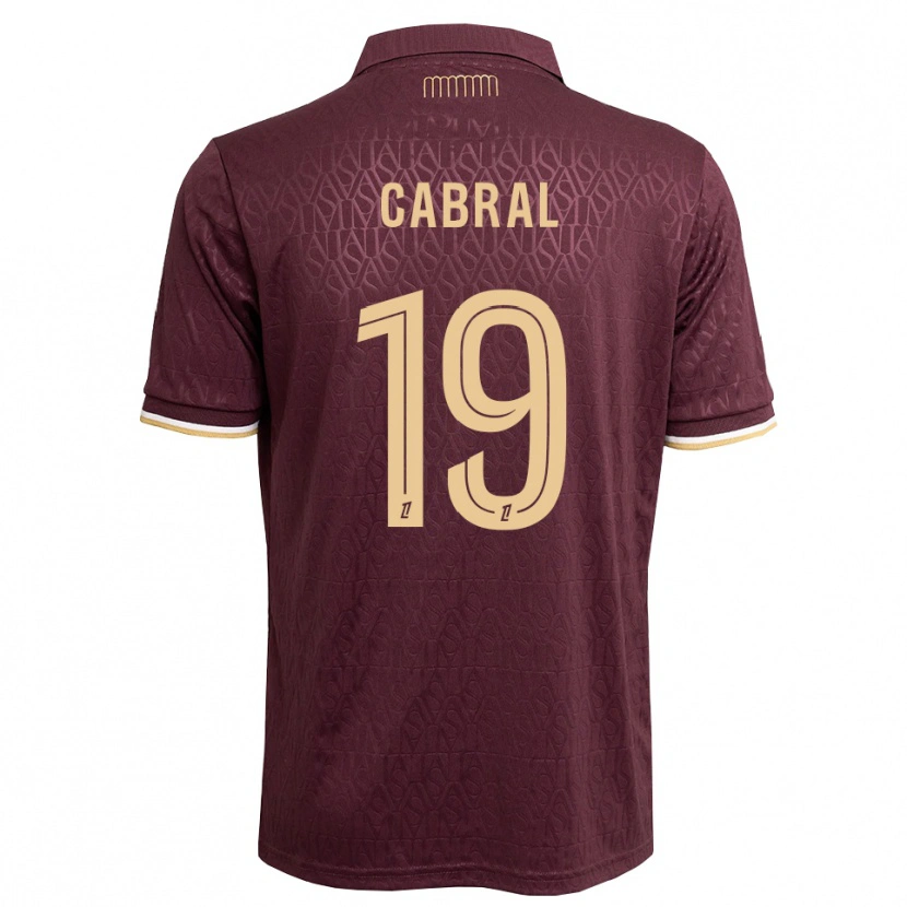 Danxen Uomo Maglia Pape Cabral #19 Marrone Sabbia Vinaccia Kit Gara Away 2026/27 Maglietta
