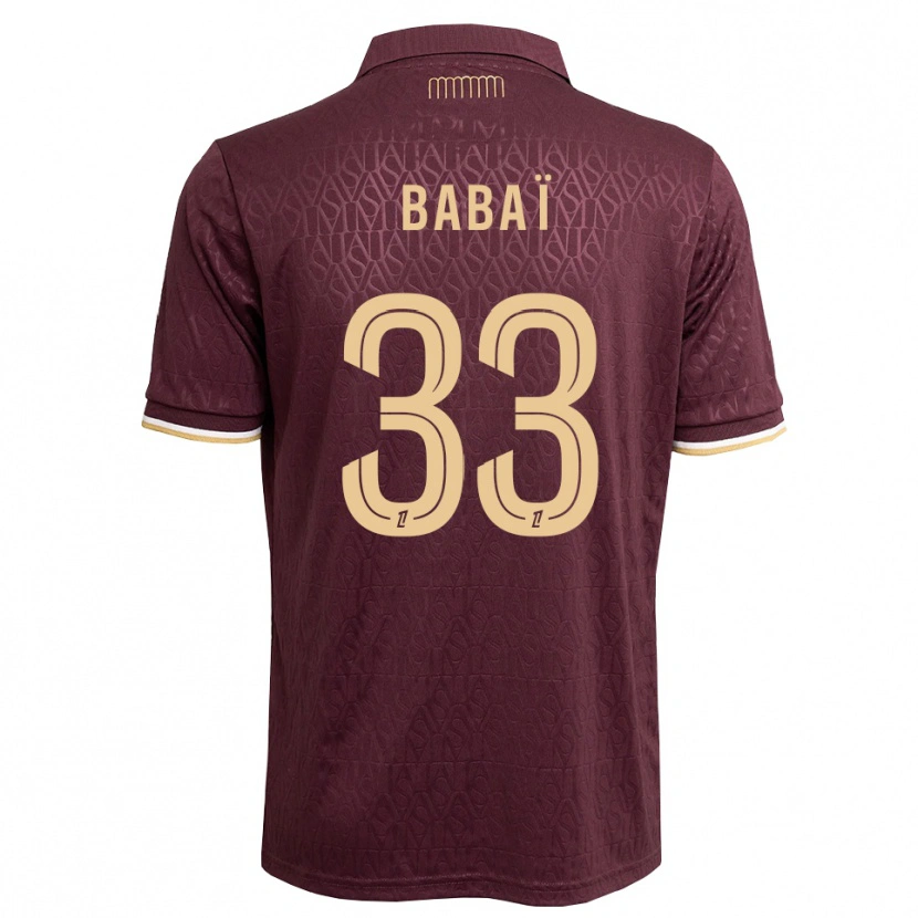 Danxen Uomo Maglia Nazim Babaï #33 Marrone Sabbia Vinaccia Kit Gara Away 2026/27 Maglietta