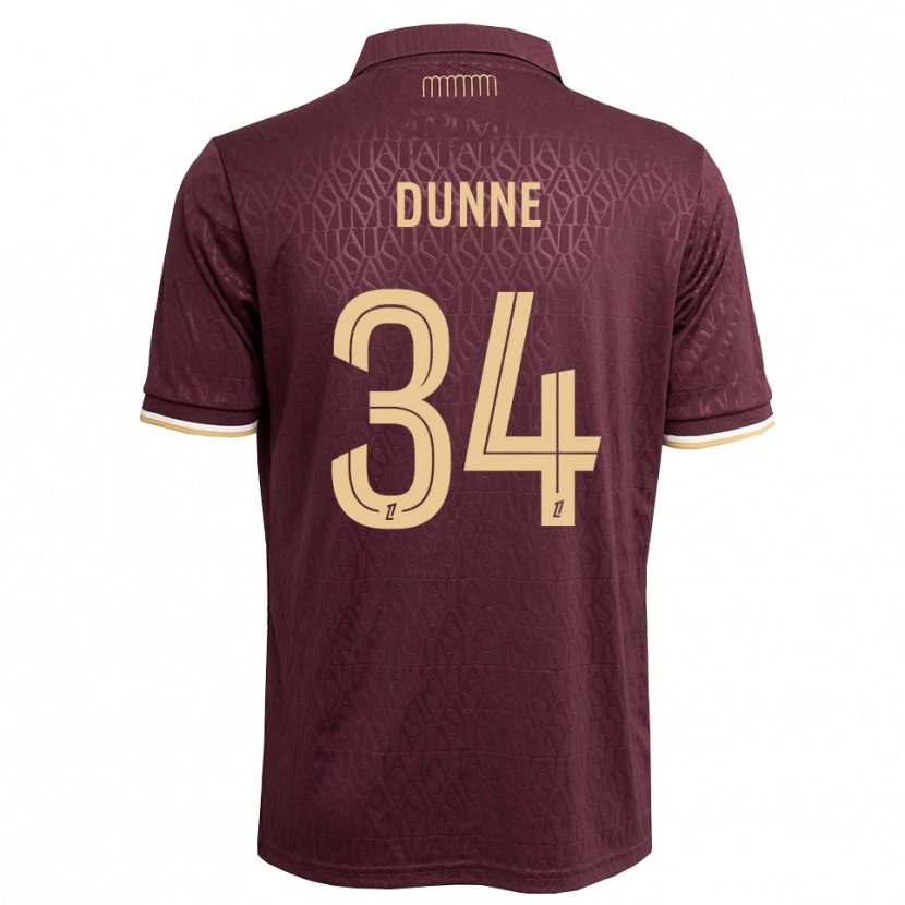 Danxen Uomo Maglia David Dunne #34 Marrone Sabbia Vinaccia Kit Gara Away 2026/27 Maglietta