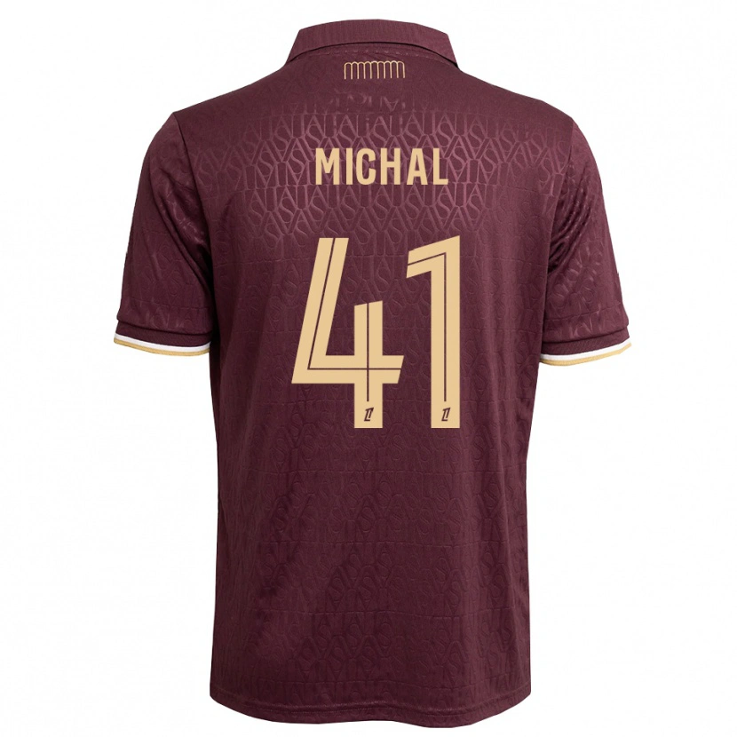 Danxen Uomo Maglia Lucas Michal #41 Marrone Sabbia Vinaccia Kit Gara Away 2026/27 Maglietta