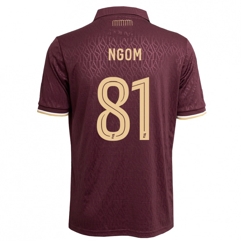 Danxen Uomo Maglia Libasse Ngom #81 Marrone Sabbia Vinaccia Kit Gara Away 2026/27 Maglietta