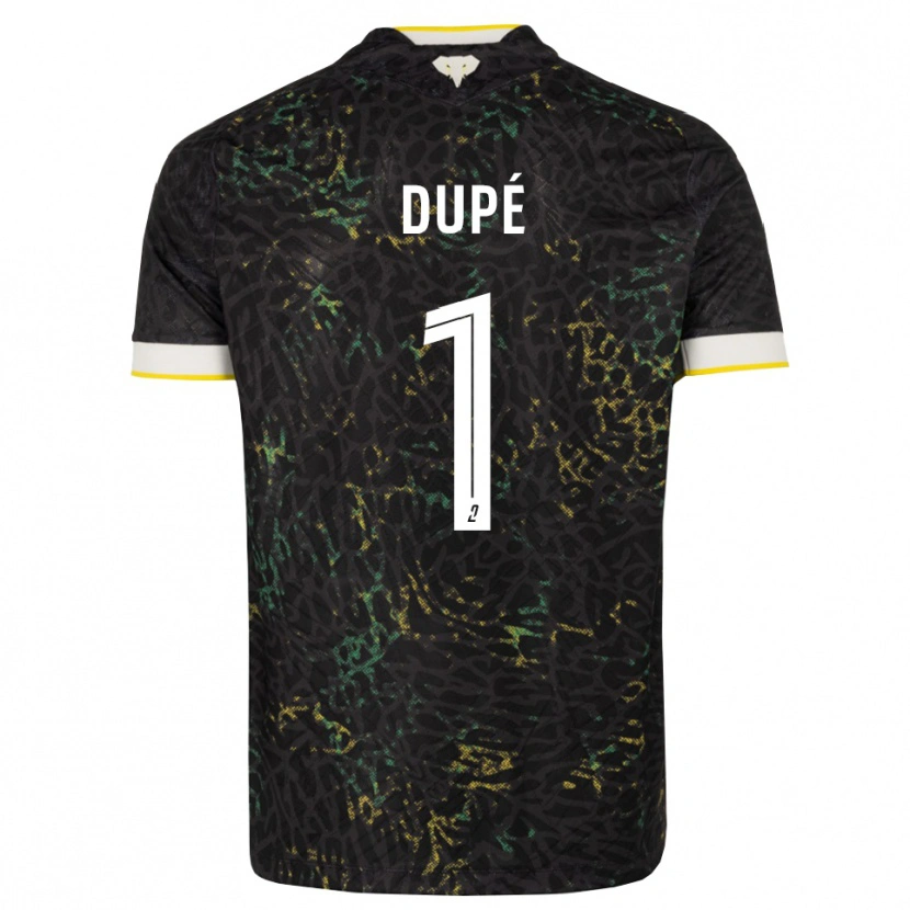 Danxen Uomo Maglia Maxime Dupé #1 Nero Bianco Giallo Kit Gara Away 2026/27 Maglietta