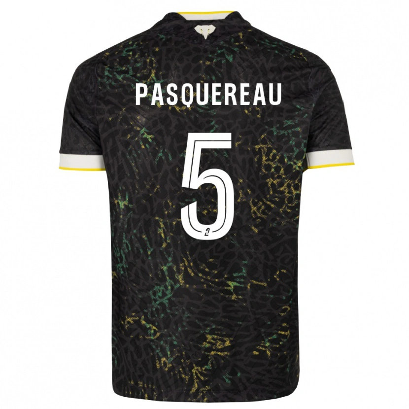 Danxen Uomo Maglia Julie Pasquereau #5 Nero Bianco Giallo Kit Gara Away 2026/27 Maglietta