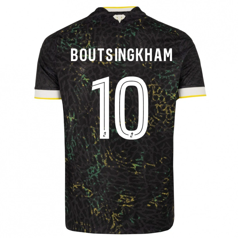 Danxen Uomo Maglia Hugo Boutsingkham #10 Nero Bianco Giallo Kit Gara Away 2026/27 Maglietta
