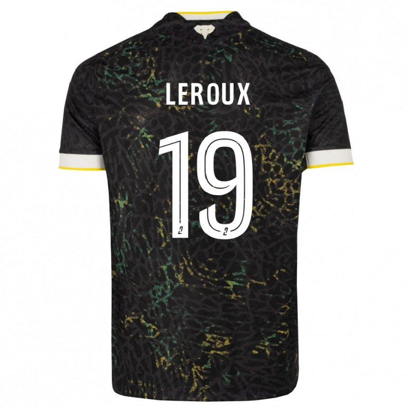Danxen Uomo Maglia Louis Leroux #19 Nero Bianco Giallo Kit Gara Away 2026/27 Maglietta