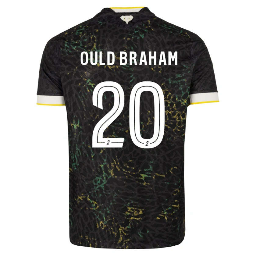 Danxen Uomo Maglia Amira Ould Braham #20 Nero Bianco Giallo Kit Gara Away 2026/27 Maglietta