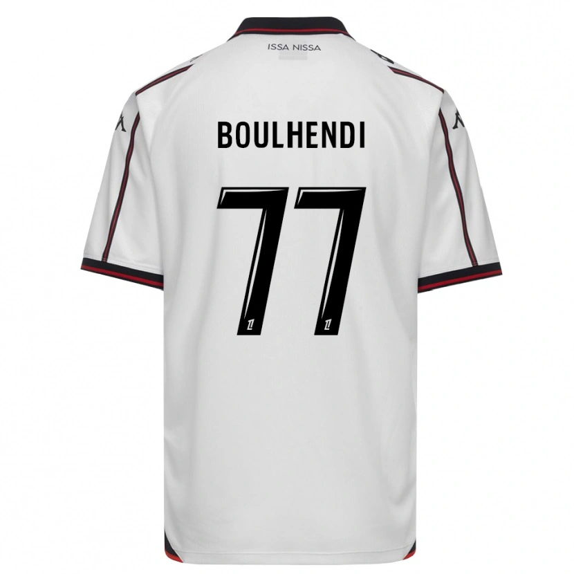 Danxen Uomo Maglia Teddy Boulhendi #77 Nero Bianco Kit Gara Away 2026/27 Maglietta