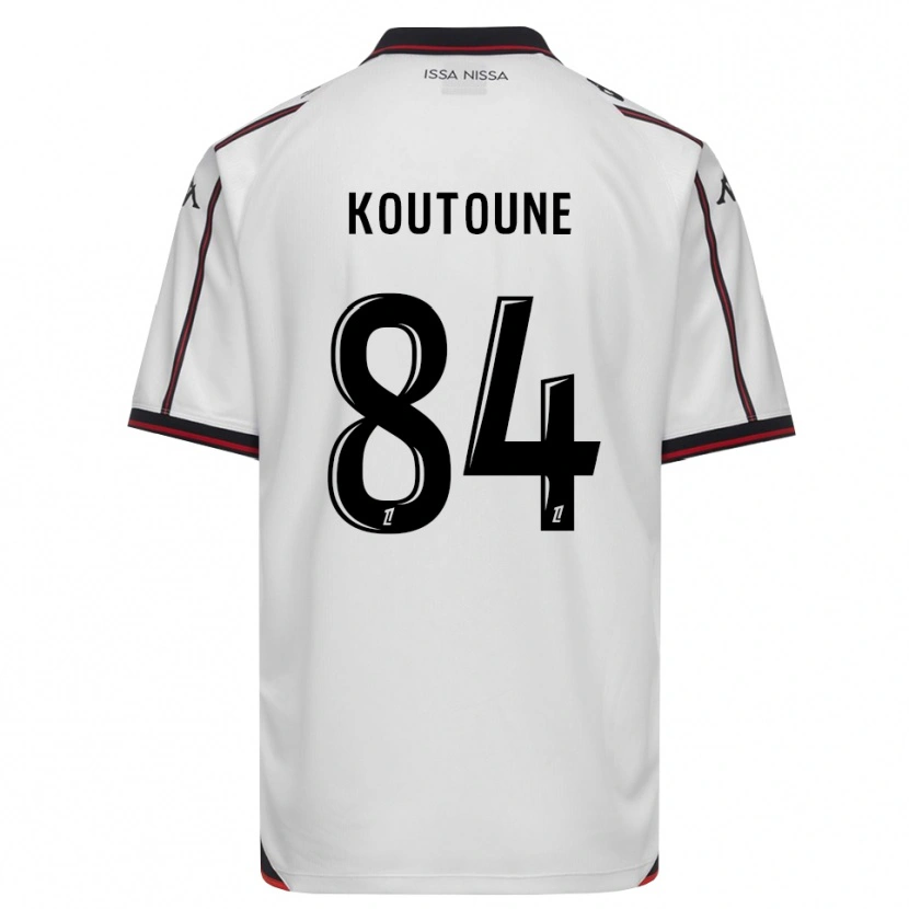 Danxen Uomo Maglia Hamza Koutoune #84 Nero Bianco Kit Gara Away 2026/27 Maglietta