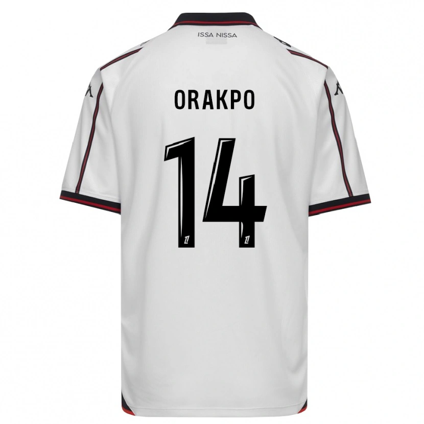 Danxen Uomo Maglia Victor Orakpo #14 Nero Bianco Kit Gara Away 2026/27 Maglietta