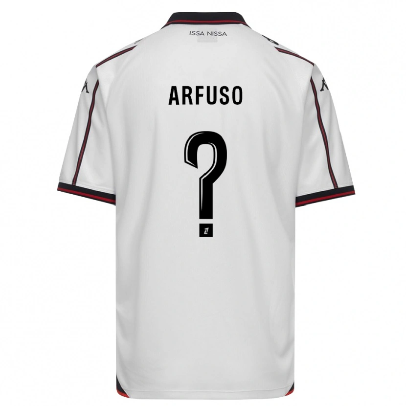 Danxen Uomo Maglia Vincenzo Arfuso #0 Nero Bianco Kit Gara Away 2026/27 Maglietta