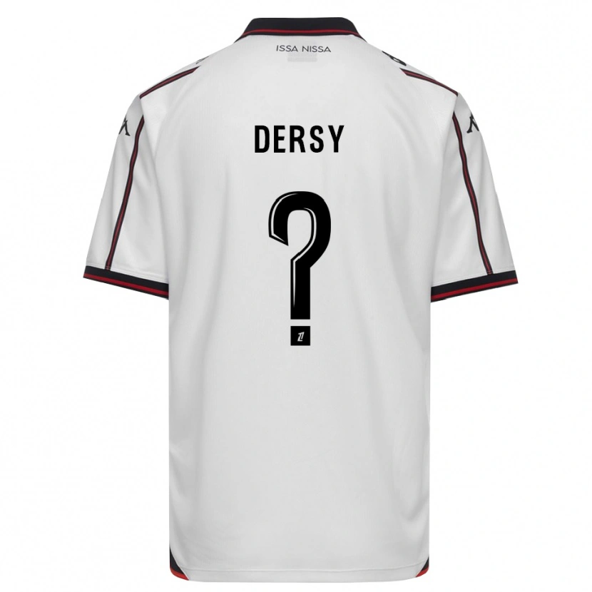Danxen Uomo Maglia Niels Dersy #0 Nero Bianco Kit Gara Away 2026/27 Maglietta