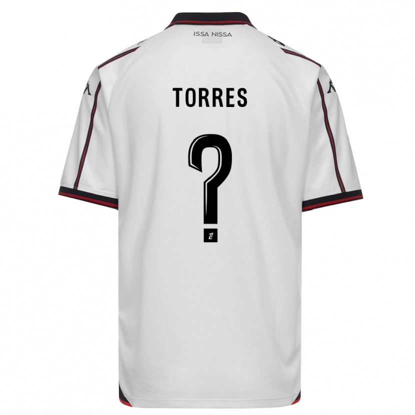 Danxen Uomo Maglia Rossé Torres #0 Nero Bianco Kit Gara Away 2026/27 Maglietta