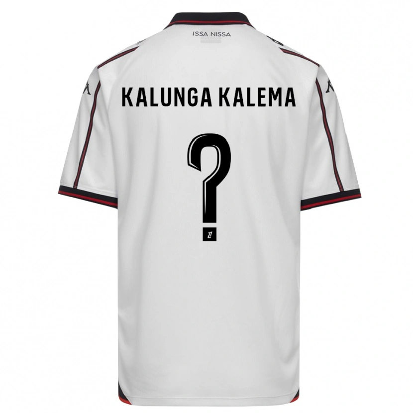 Danxen Uomo Maglia Kevin Kalunga Kalema #0 Nero Bianco Kit Gara Away 2026/27 Maglietta