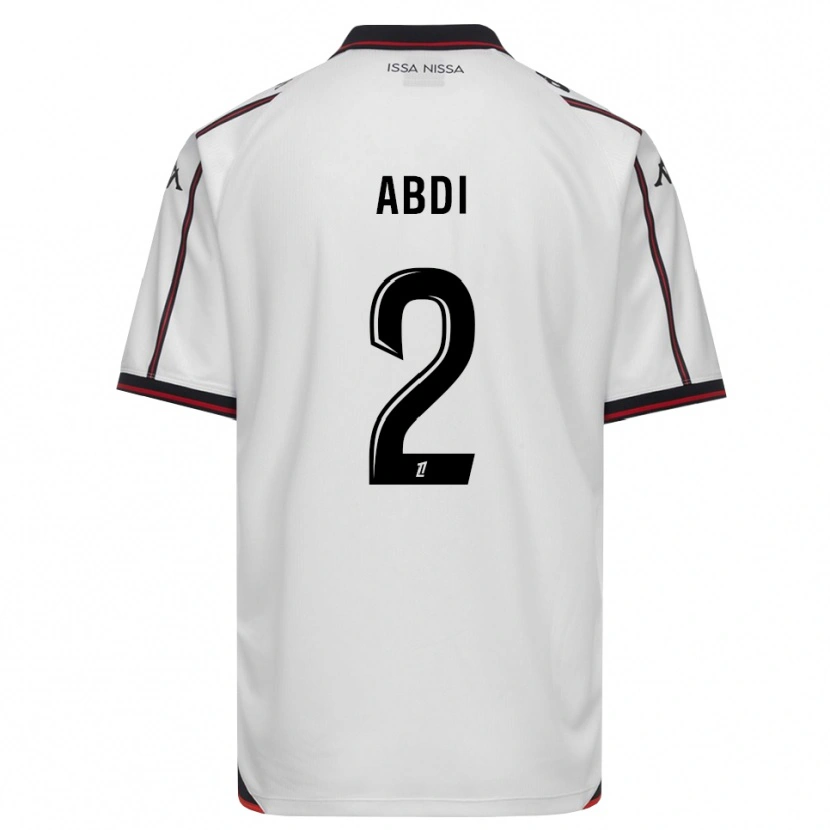 Danxen Uomo Maglia Ali Abdi #2 Nero Bianco Kit Gara Away 2026/27 Maglietta