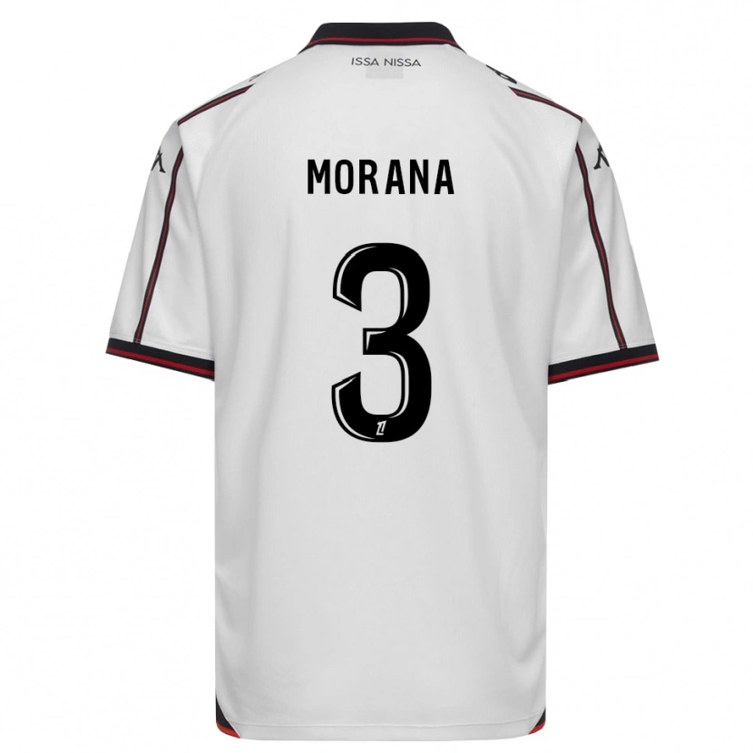 Danxen Uomo Maglia Djelan Morana #3 Nero Bianco Kit Gara Away 2026/27 Maglietta