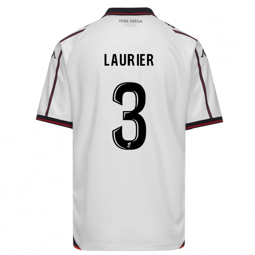 Danxen Uomo Maglia Estelle Laurier #3 Nero Bianco Kit Gara Away 2026/27 Maglietta