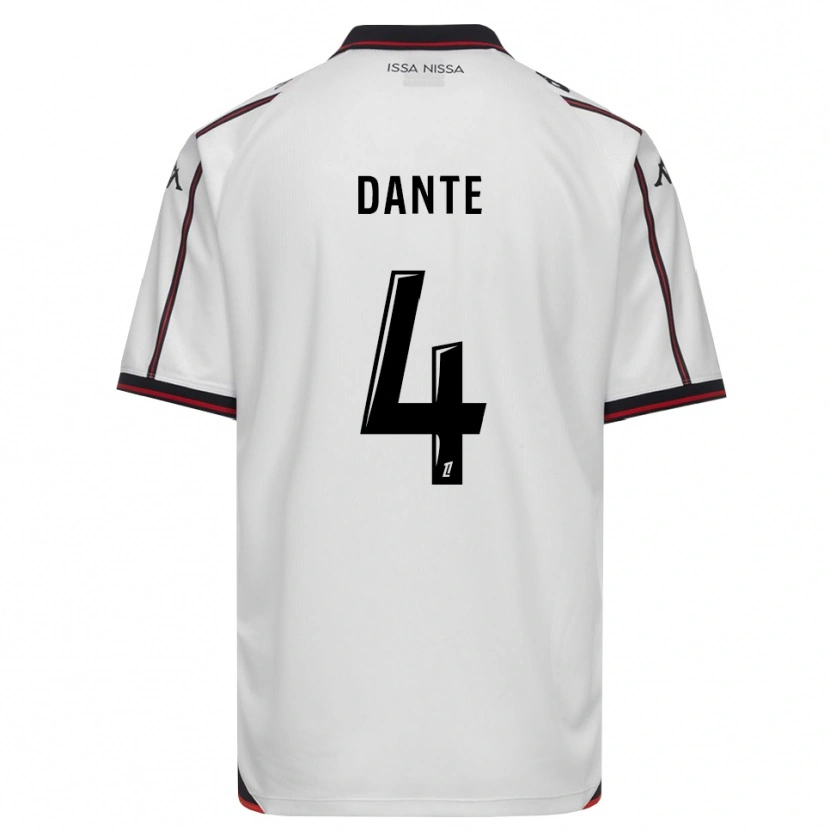 Danxen Uomo Maglia Dante #4 Nero Bianco Kit Gara Away 2026/27 Maglietta