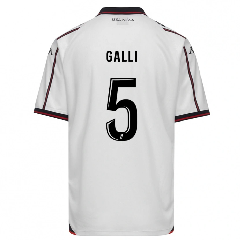 Danxen Uomo Maglia Clara Galli #5 Nero Bianco Kit Gara Away 2026/27 Maglietta
