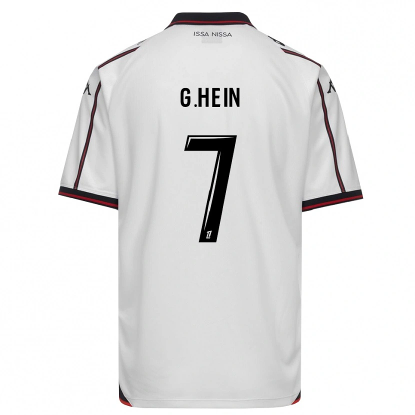 Danxen Uomo Maglia Gauthier Hein #7 Nero Bianco Kit Gara Away 2026/27 Maglietta