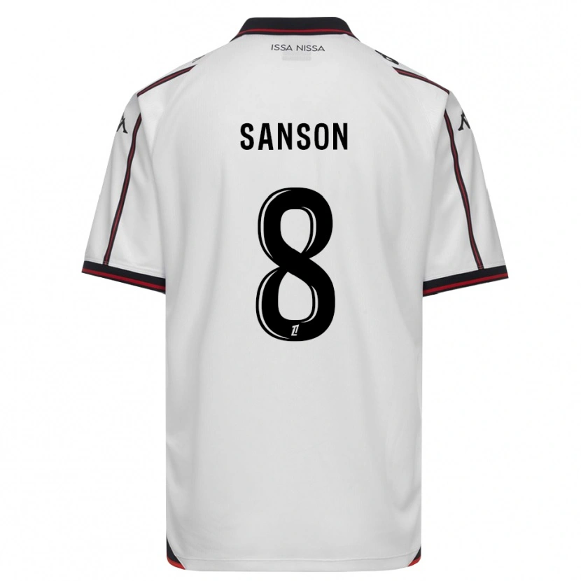 Danxen Uomo Maglia Morgan Sanson #8 Nero Bianco Kit Gara Away 2026/27 Maglietta