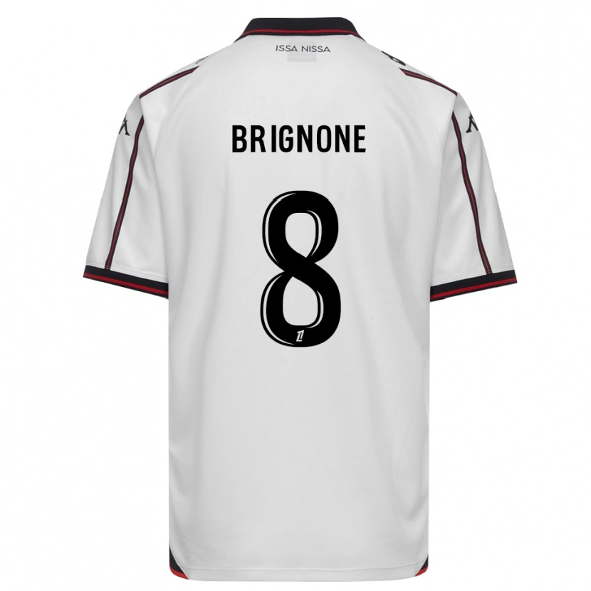 Danxen Uomo Maglia Millan Brignone #8 Nero Bianco Kit Gara Away 2026/27 Maglietta