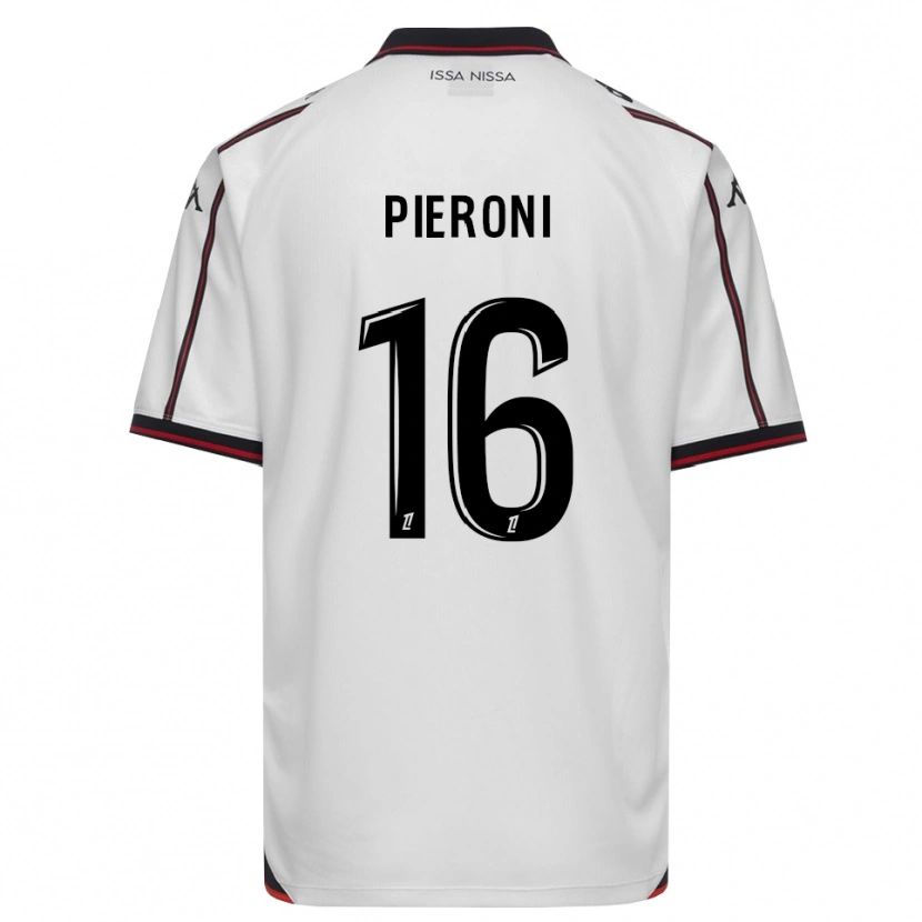 Danxen Uomo Maglia Dorian Pieroni #16 Nero Bianco Kit Gara Away 2026/27 Maglietta
