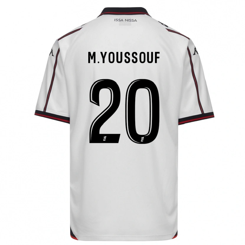 Danxen Uomo Maglia Mousslim Youssouf #20 Nero Bianco Kit Gara Away 2026/27 Maglietta