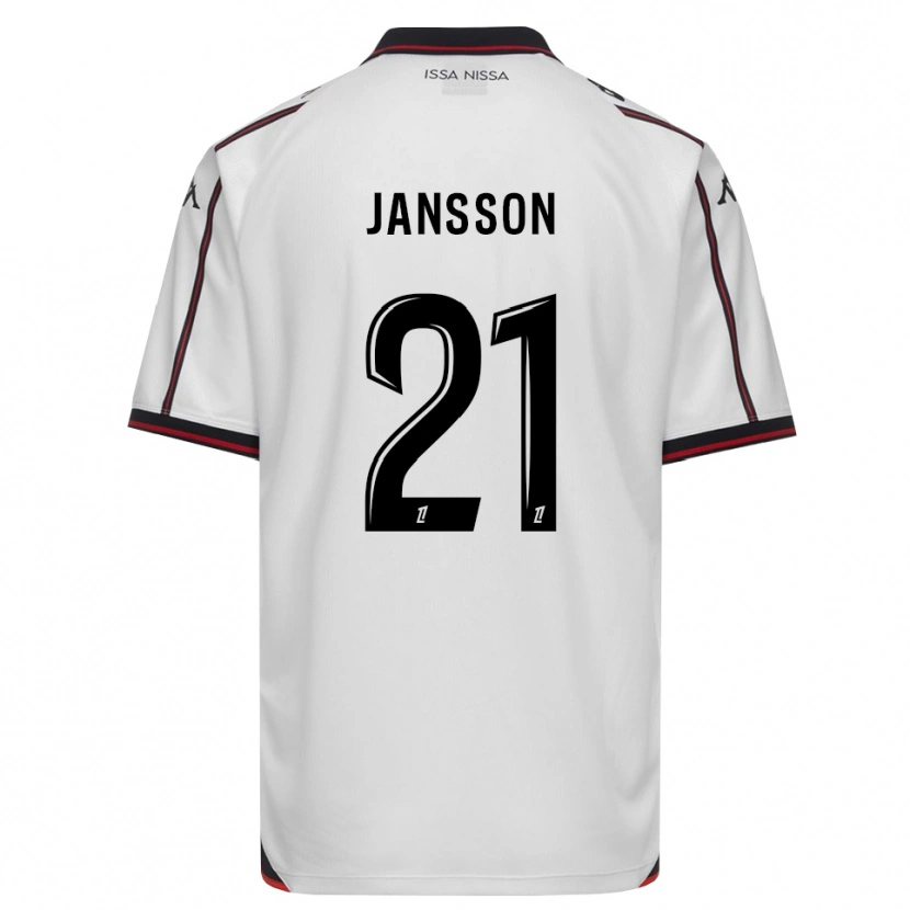 Danxen Uomo Maglia Isak Jansson #21 Nero Bianco Kit Gara Away 2026/27 Maglietta