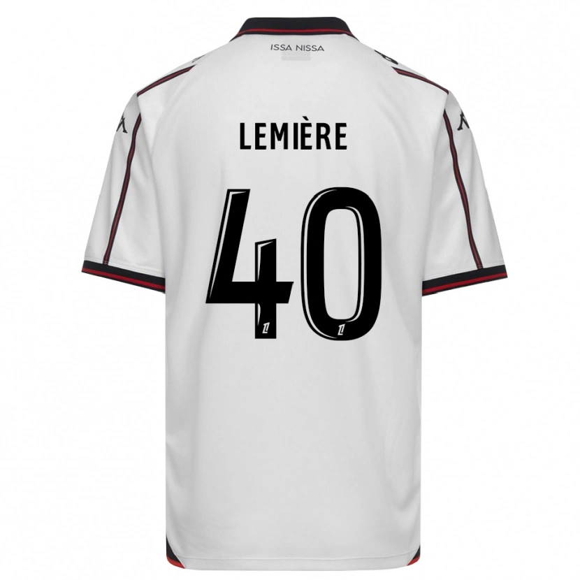 Danxen Uomo Maglia Pauline Lemière #40 Nero Bianco Kit Gara Away 2026/27 Maglietta