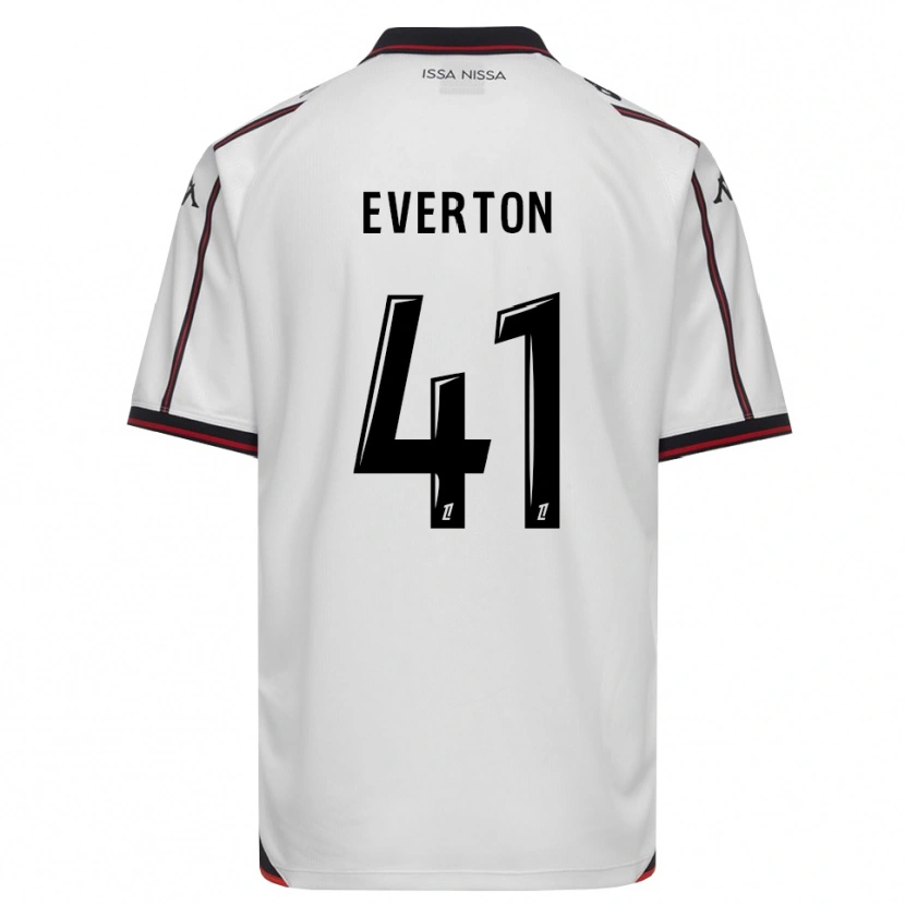 Danxen Uomo Maglia Everton Pereira Da Silva #41 Nero Bianco Kit Gara Away 2026/27 Maglietta