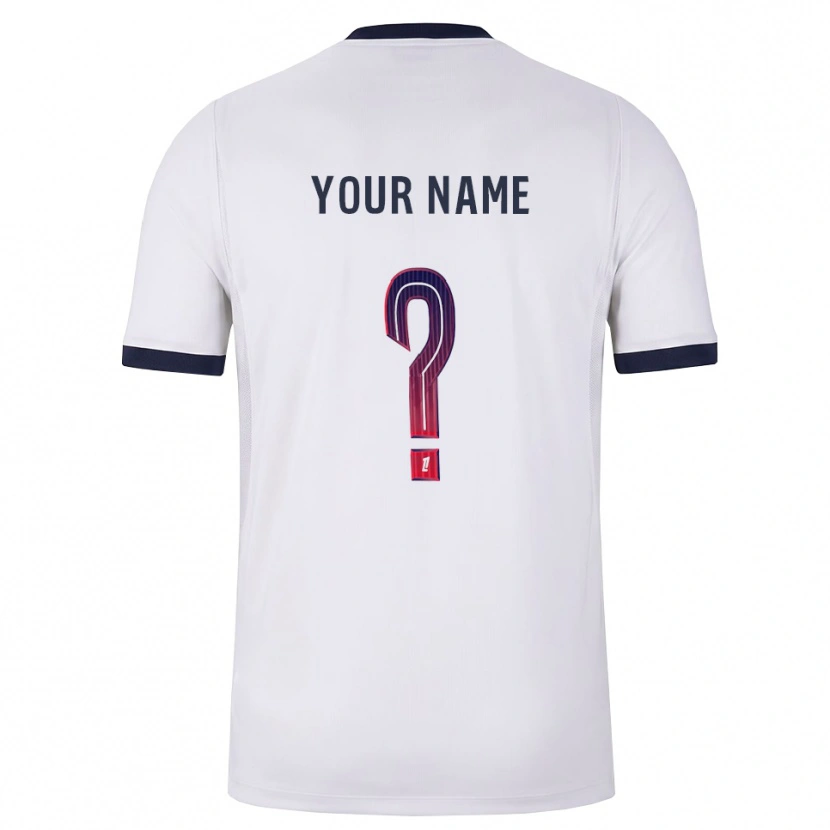 Danxen Uomo Maglia Il Tuo Nome #0 Bianco Nero Rosso Kit Gara Away 2026/27 Maglietta