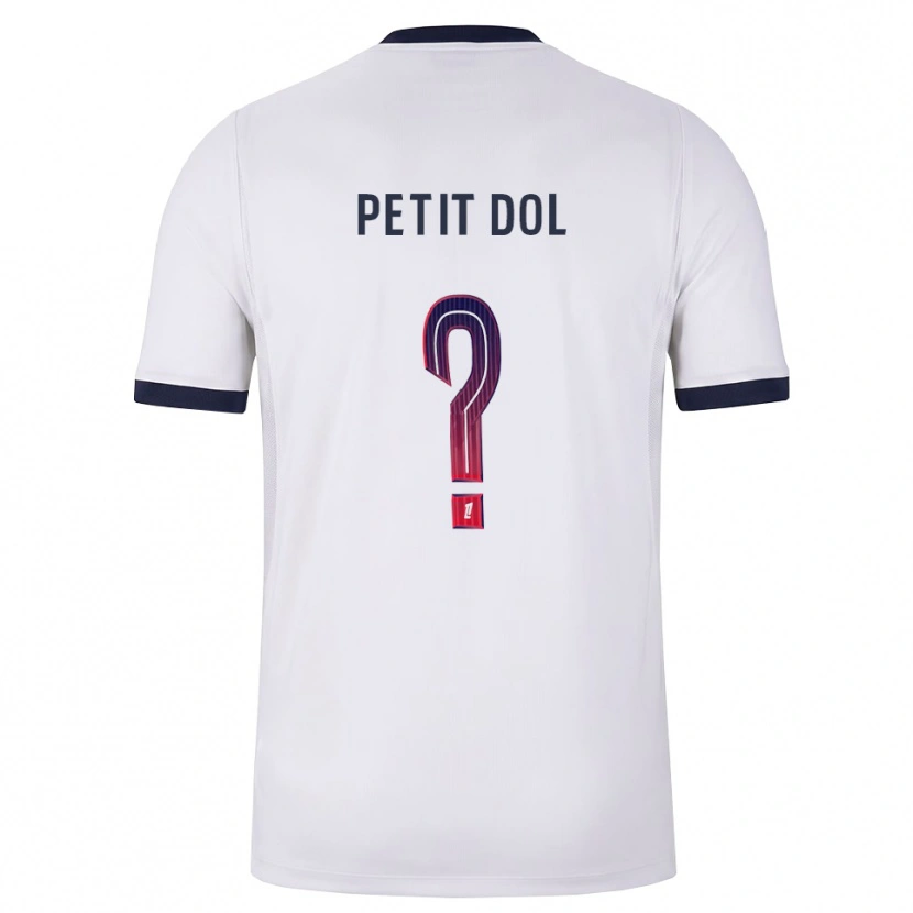 Danxen Uomo Maglia Mathieu Petit Dol #0 Bianco Nero Rosso Kit Gara Away 2026/27 Maglietta
