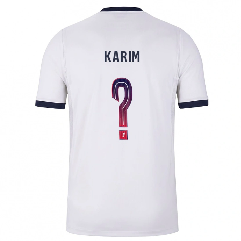 Danxen Uomo Maglia Élie Karim #0 Bianco Nero Rosso Kit Gara Away 2026/27 Maglietta